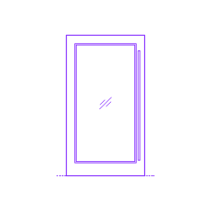 Buildings Pivot Doors Glass 1 Panel Stencil Svg Design File, Free Vectors File